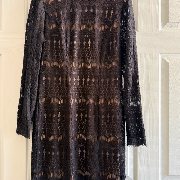 White House Black Market Dresses & Skirts - Black Lace Long Sleeve Sheath Dress